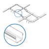 Tripp Lite SRFC5STR48 Toolless Straight Channel Section for Fiber Routing System, 120 x 120 x 1220 mm (5 x 5 x 48 in.)