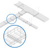 Tripp Lite SRWB12CROSSBRKT Trapeze Hanging Cross-Bracket for Wire Mesh Cable Trays, 300 mm (12 in.)