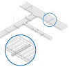 Tripp Lite SRWB18CROSSBRKT Trapeze Hanging Cross-Bracket for Wire Mesh Cable Trays, 450 mm (18 in.)