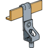 Walraven Britclips® Vertical Flange M6 Threaded Rod Hanger For Flange Thickness Between 1mm and 5mm