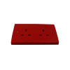 Double Gang Twin 13amp Socket Outlet Red