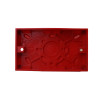 25mm Double Gang Back Box Red