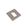 Kauden  Single Brushed Steel Screwless Plate accepts 1 EURO Module 50x25mm