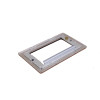 Kauden  2 gang, Brushed Steel Screwless Data Grid Plate, accepts up to 4 EURO Modules sized 50mm x25mm