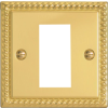 Single Georgian Brass Faceplate Accepts 1 Euro Module 50mm x 25mm