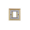 Single Georgian Brass Faceplate Accepts 1 Euro Module 50mm x 25mm