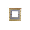 Double Georgian Brass Faceplate Accepts 2 Euro Modules 50mm x 25mm