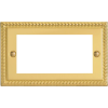 Quad Georgian Brass Faceplate Accepts 4 Euro Modules 50mm x 25mm