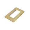 Quad Georgian Brass Faceplate Accepts 4 Euro Modules 50mm x 25mm