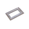 Scolmore DPSC312 Quad Satin Chrome Bevelled Edge Plate accepts 4 EURO Modules 50x25mm