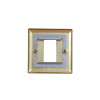 Varilight  Single Gang, Victorian Brass Data Faceplate accepts 1 EURO Module 50mm x25mm