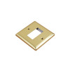 Varilight  Single Gang, Victorian Brass Data Faceplate accepts 1 EURO Module 50mm x25mm