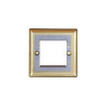 Varilight  Double Victorian Brass Faceplate accepts 2 EURO Modules 50x25mm