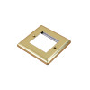 Varilight  Double Victorian Brass Faceplate accepts 2 EURO Modules 50x25mm