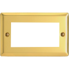 Quad Victorian Brass Faceplate Accepts 4 Euro Modules 50mm x 25mm