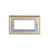 Quad Victorian Brass Faceplate Accepts 4 Euro Modules 50mm x 25mm