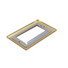 Quad Victorian Brass Faceplate Accepts 4 Euro Modules 50mm x 25mm