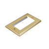 Quad Victorian Brass Faceplate Accepts 4 Euro Modules 50mm x 25mm