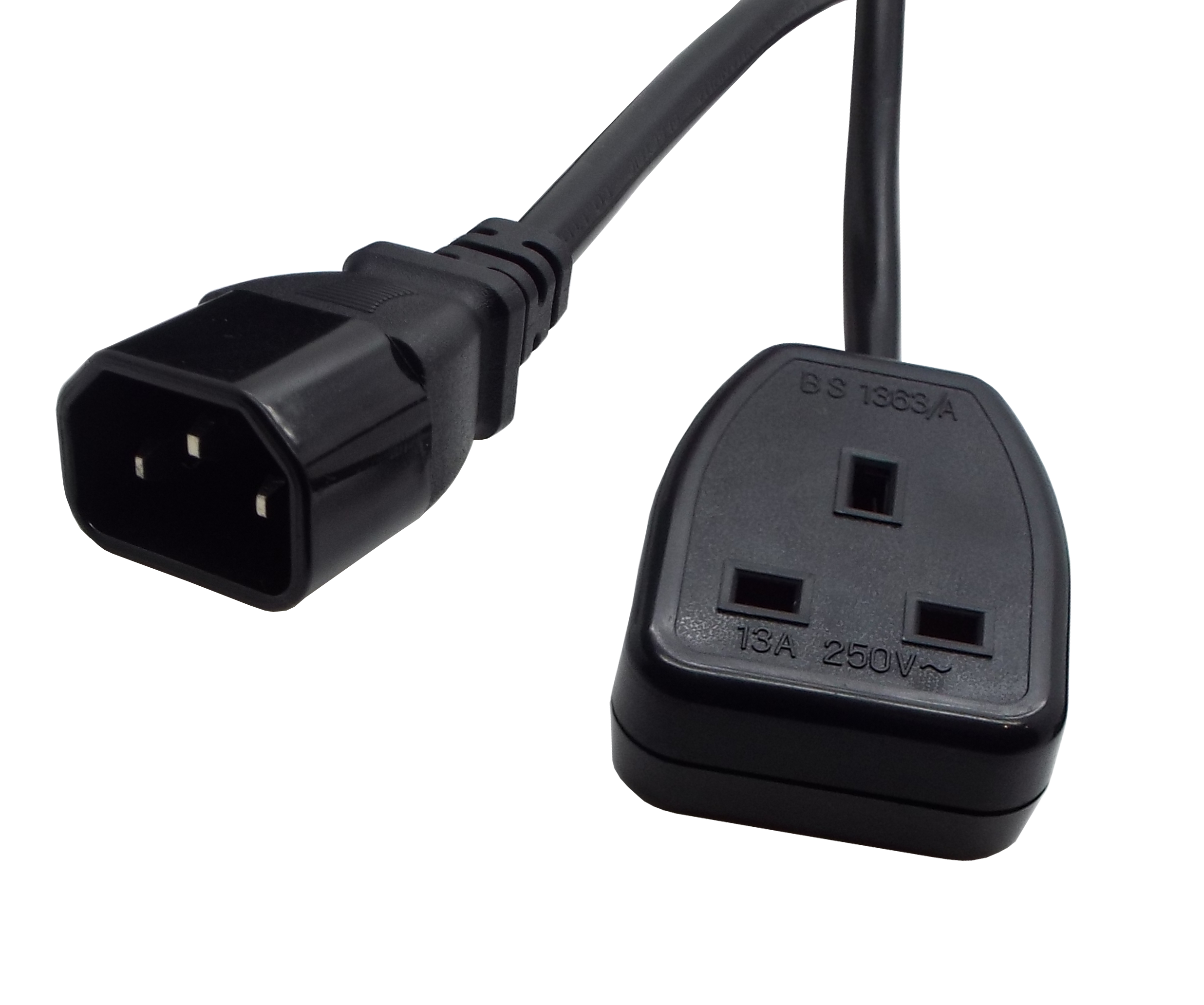 C14 Plug to UK Socket ( 86cm long ), IEC Power Cables