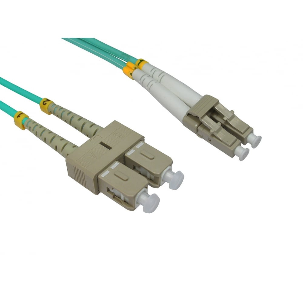 3m LC To SC Duplex 3mm Aqua | OM3 50/125 Multimode Patch Cable | CMW