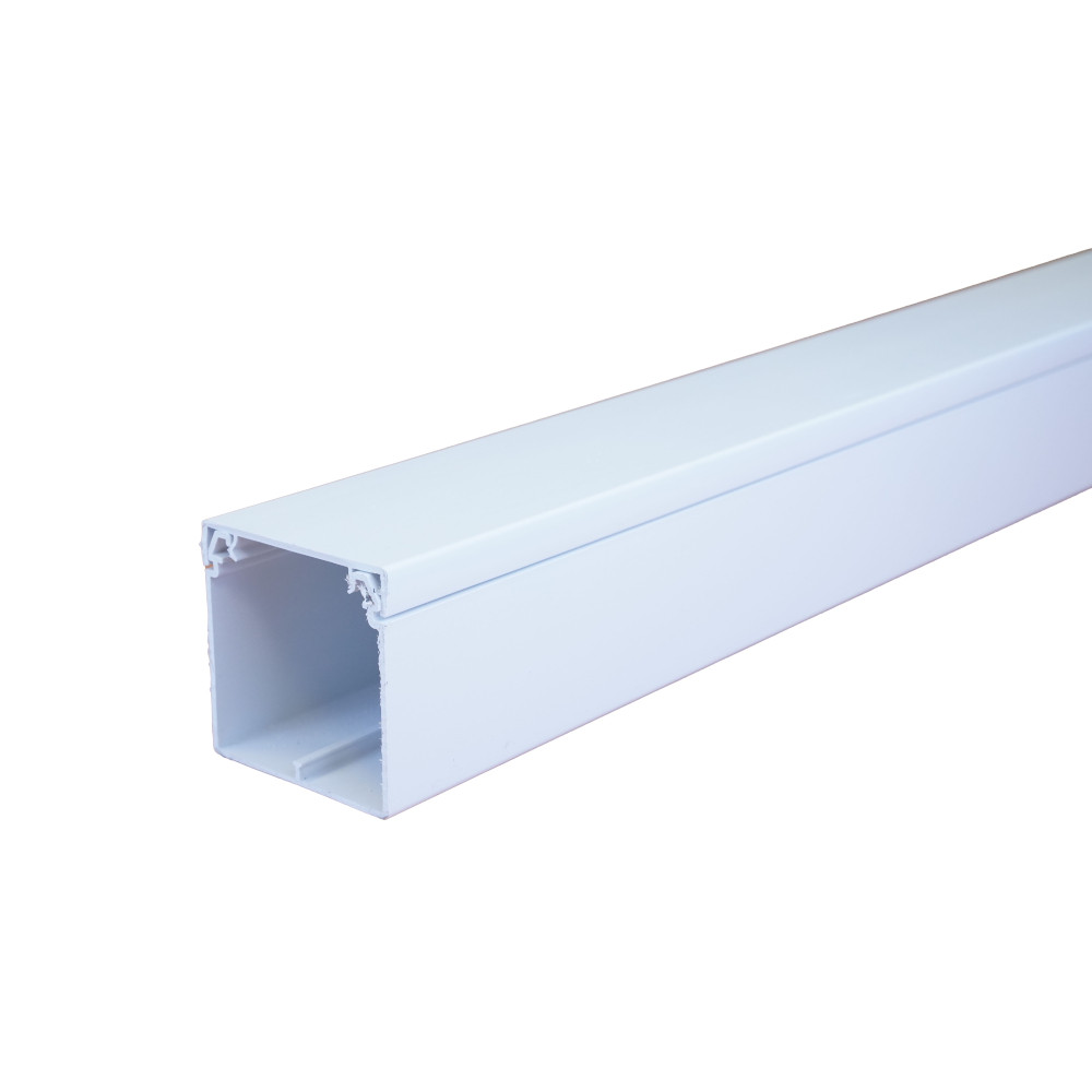 Mt 75mm X 75mm White 3m Trunking Length Plastic Maxi Trunking Cmw 